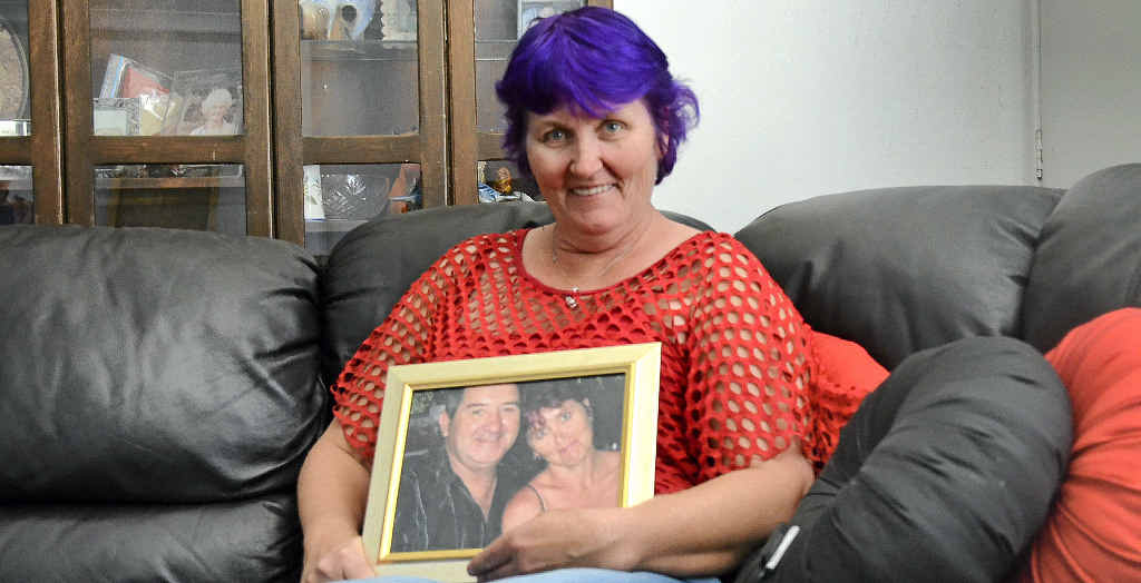 LOVE LOST: Sharon Edmunds remembers her partner Joe who died of lung cancer earlier this year.